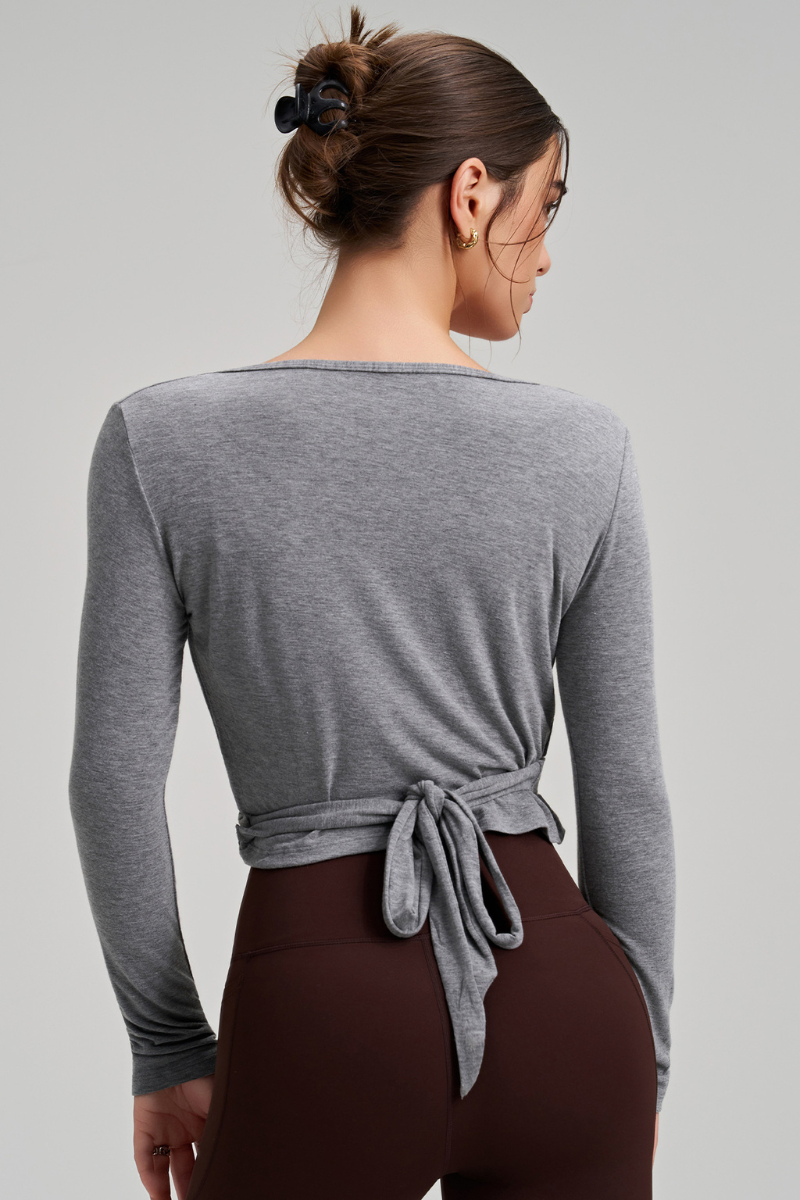 The Essential Long Sleeve Wrap Top — AVLETICA