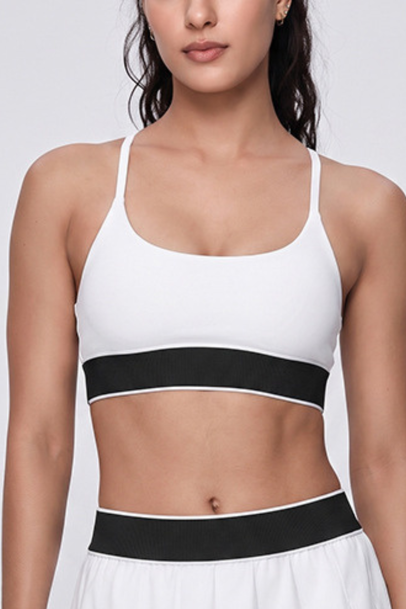 The Court Rib Bra — Cloud White