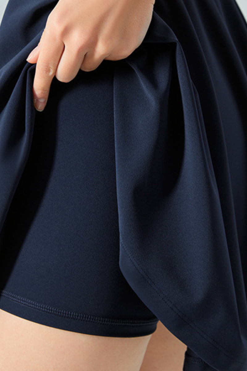 The Court Polo Dress — Deep Navy