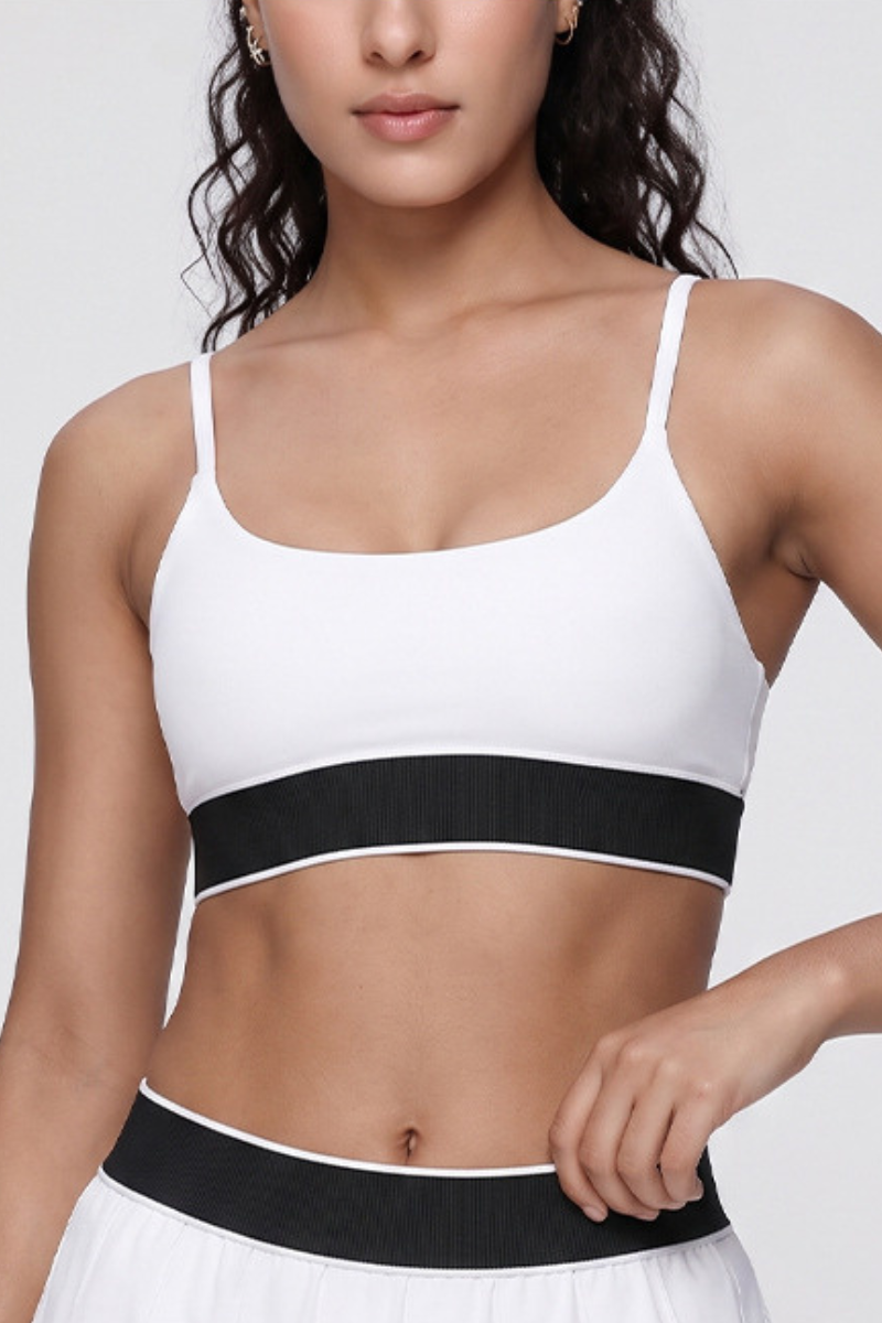 The Court Rib Bra — Cloud White