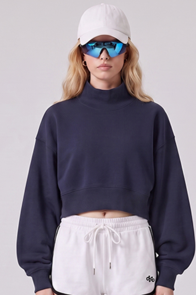 The Off-Duty Cropped Mockneck — AVLETICA