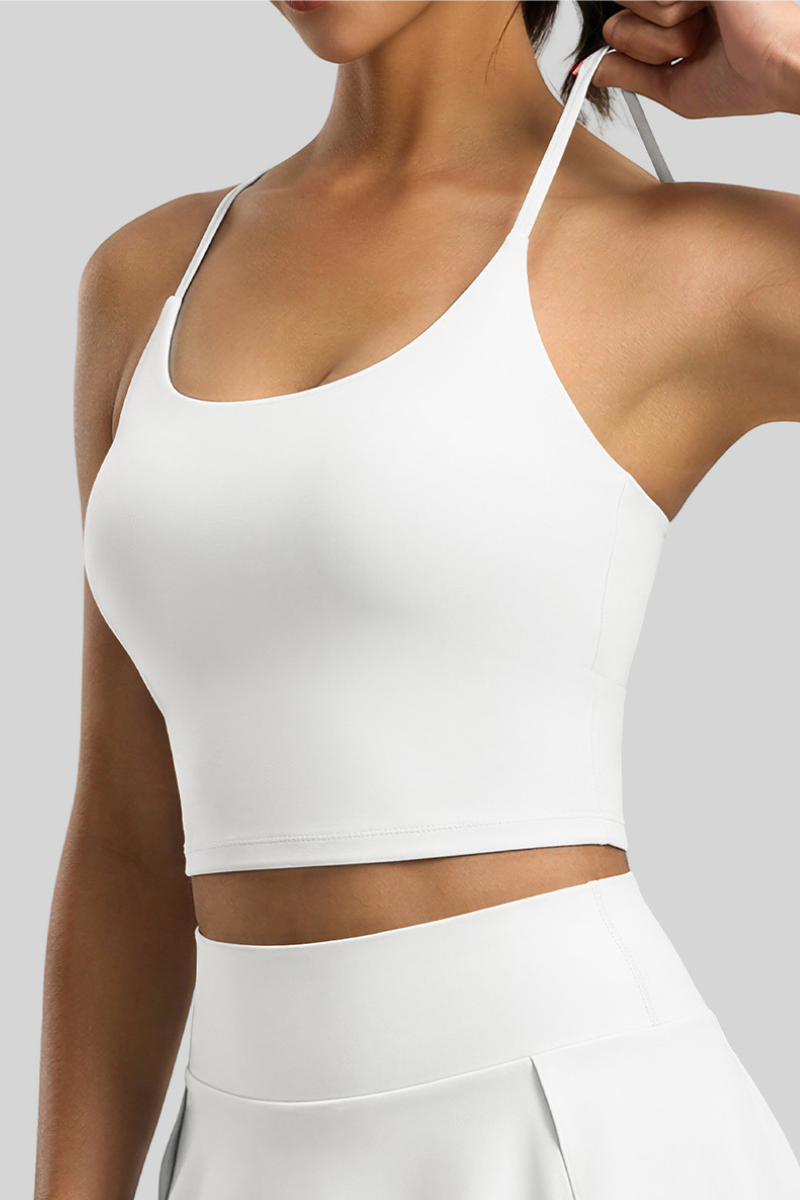 The Court Cami Tank — Cloud White