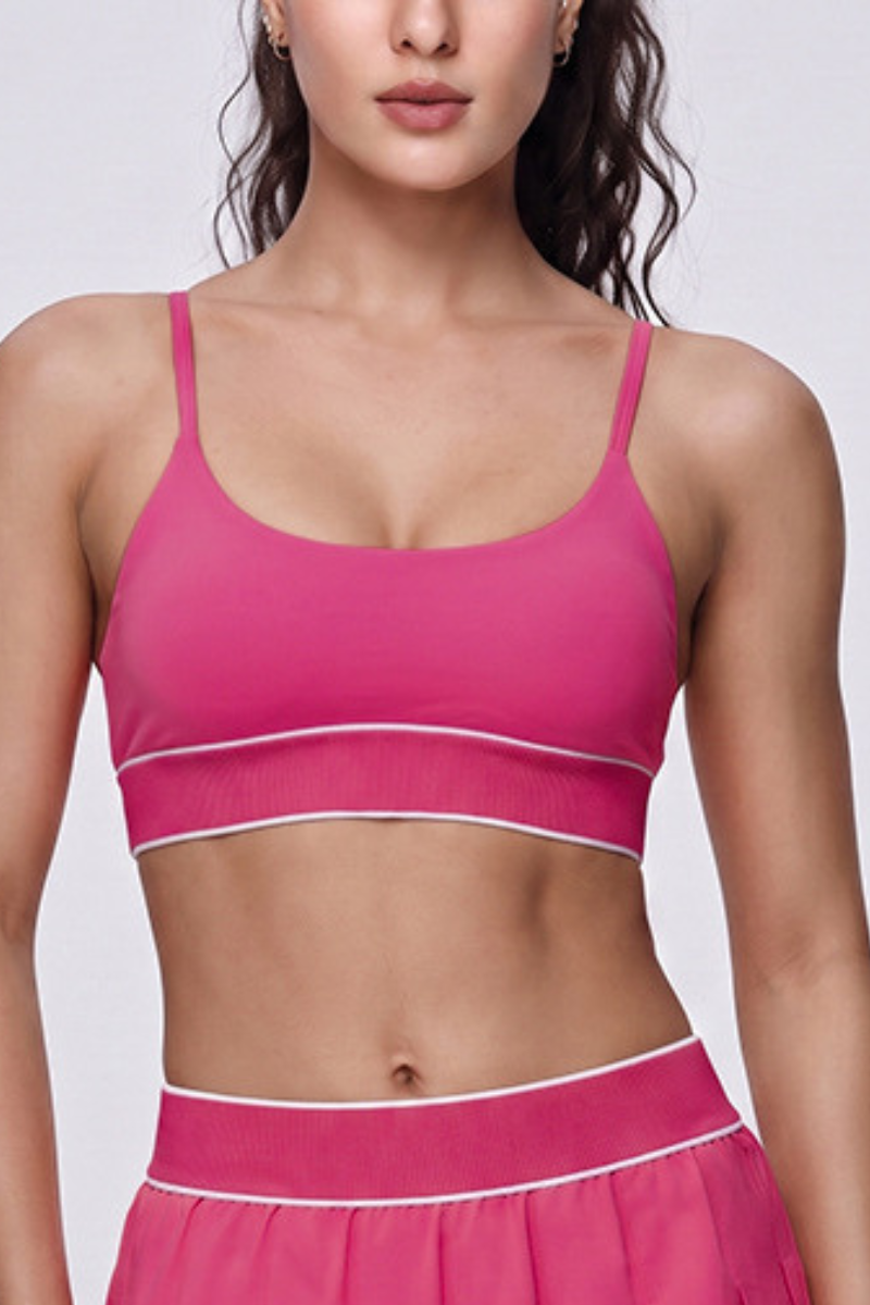 The Court Rib Bra — Rose Pink