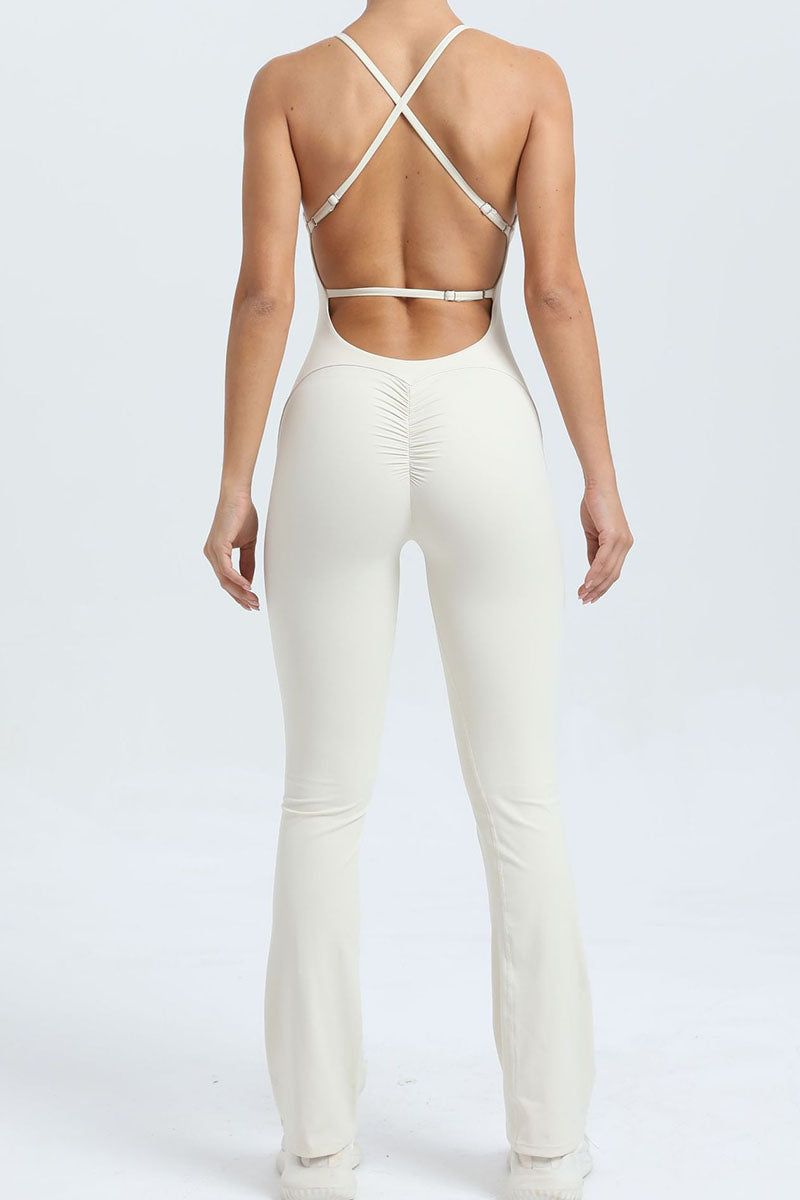 The Silhouette Flared-Leg One-Piece — AVLETICA