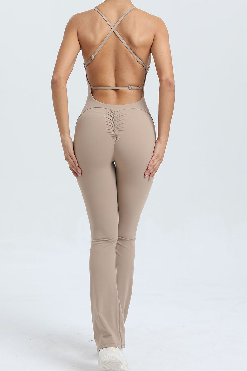 The Silhouette Flared-Leg One-Piece — AVLETICA
