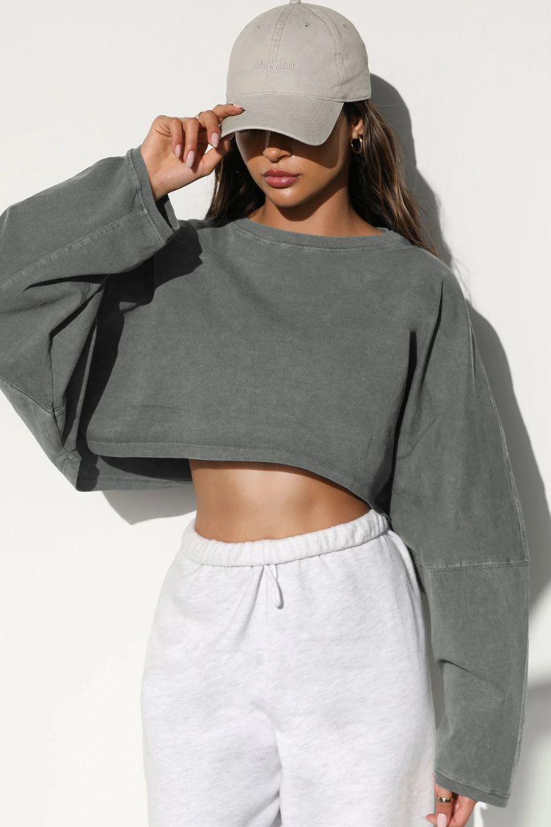 The Studio Layer Long Sleeve Cropped — AVLETICA