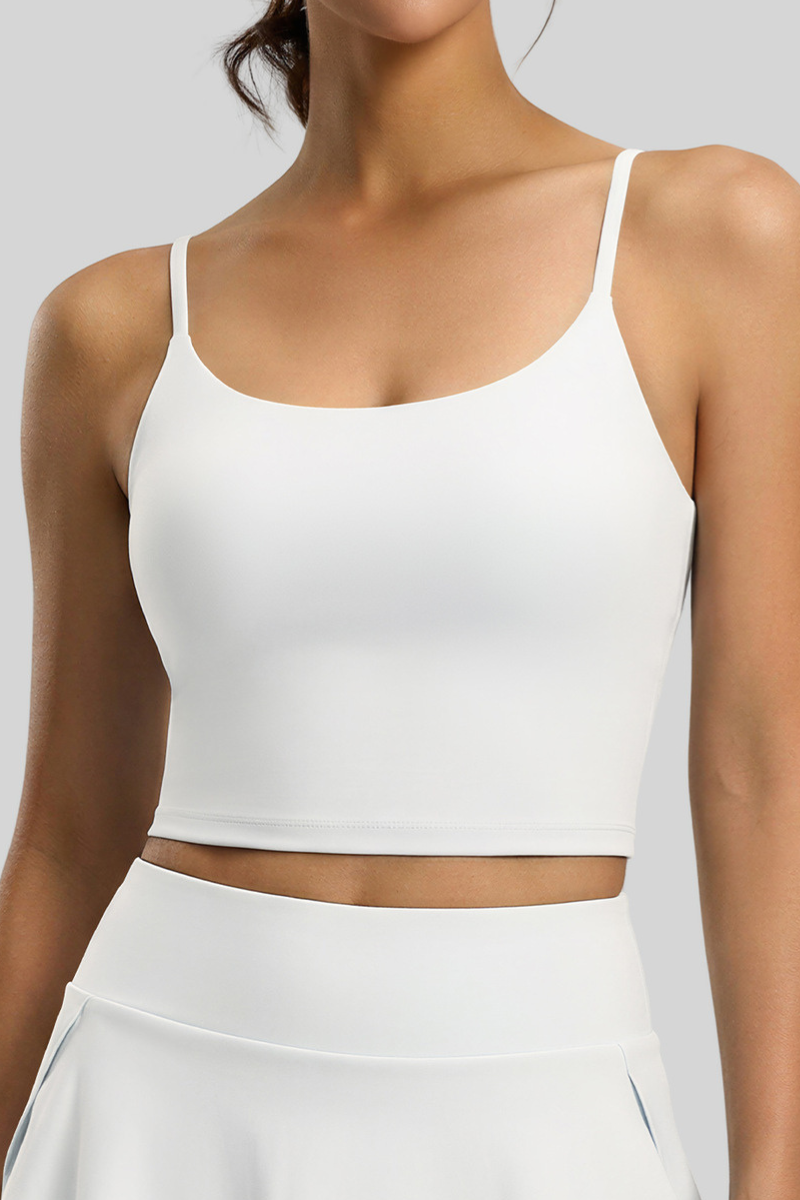 The Court Cami Tank — Cloud White