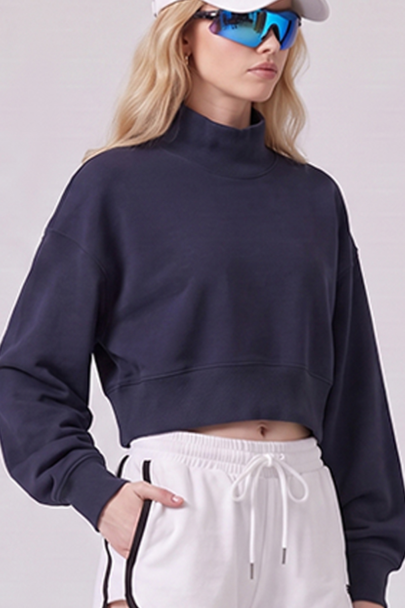 The Off-Duty Cropped Mockneck — AVLETICA
