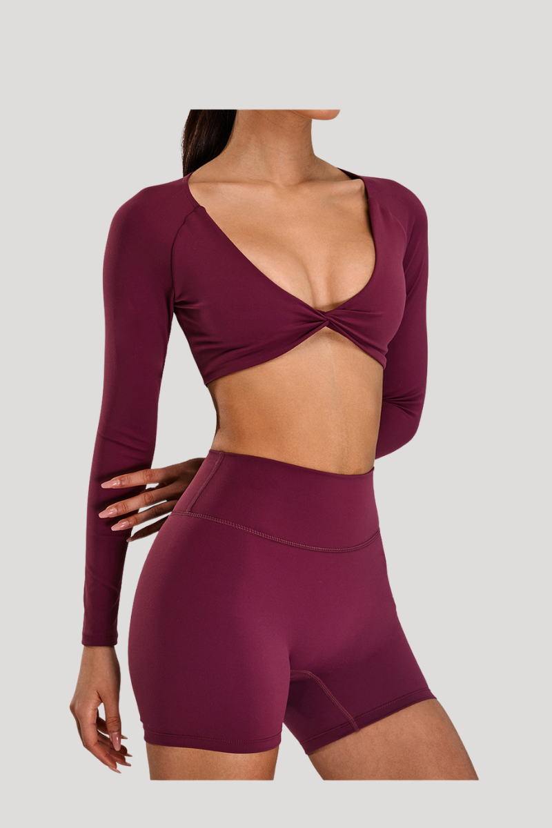 The Silhouette V-neck Long Sleeve Top — AVLETICA