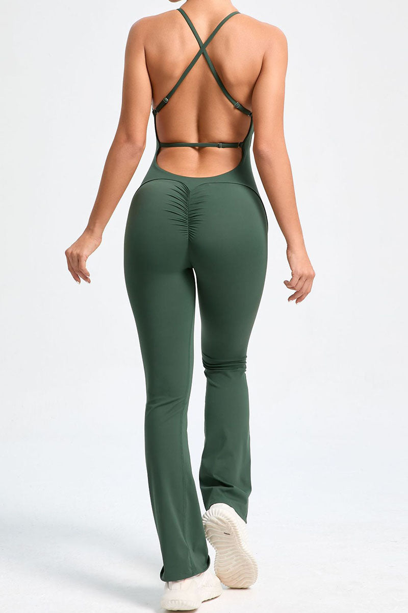 The Silhouette Flared-Leg One-Piece — AVLETICA