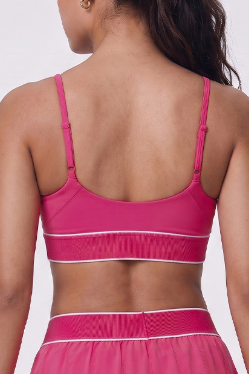 The Court Rib Bra — Rose Pink