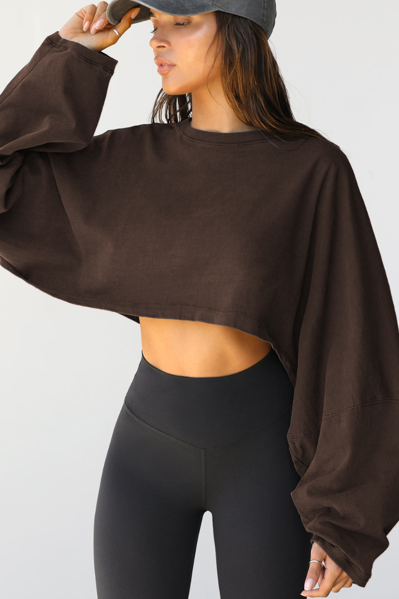 The Studio Layer Long Sleeve Cropped — AVLETICA