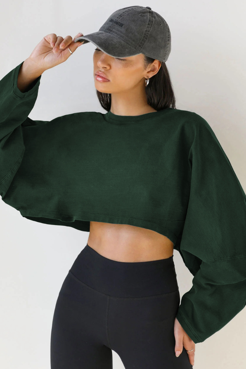 The Studio Layer Long Sleeve Cropped — AVLETICA