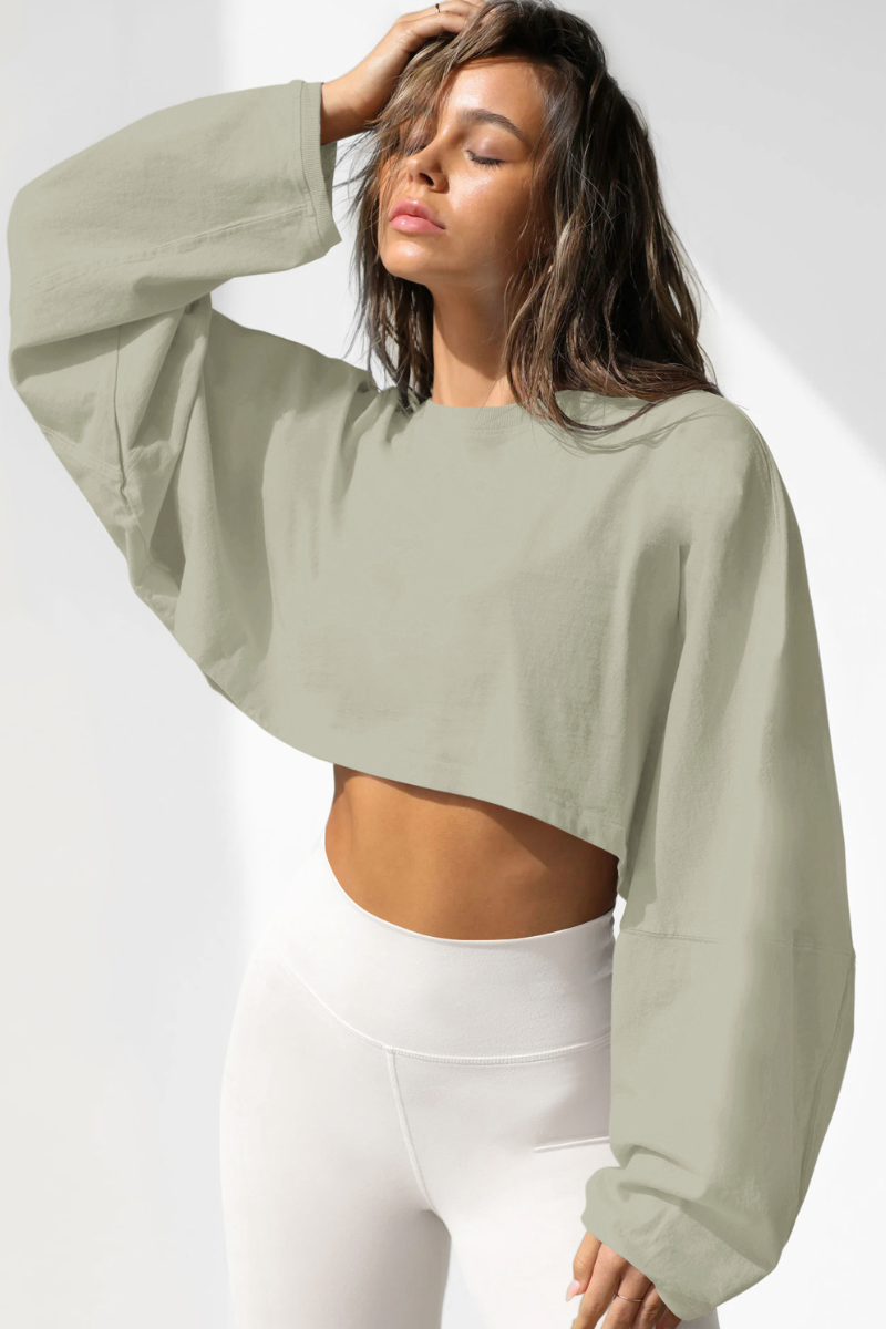 The Studio Layer Long Sleeve Cropped — AVLETICA