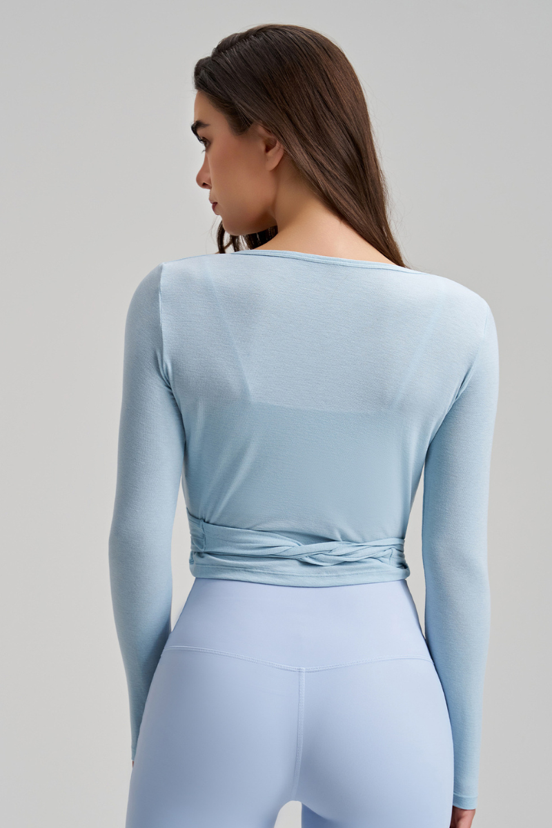 The Essential Long Sleeve Wrap Top — AVLETICA