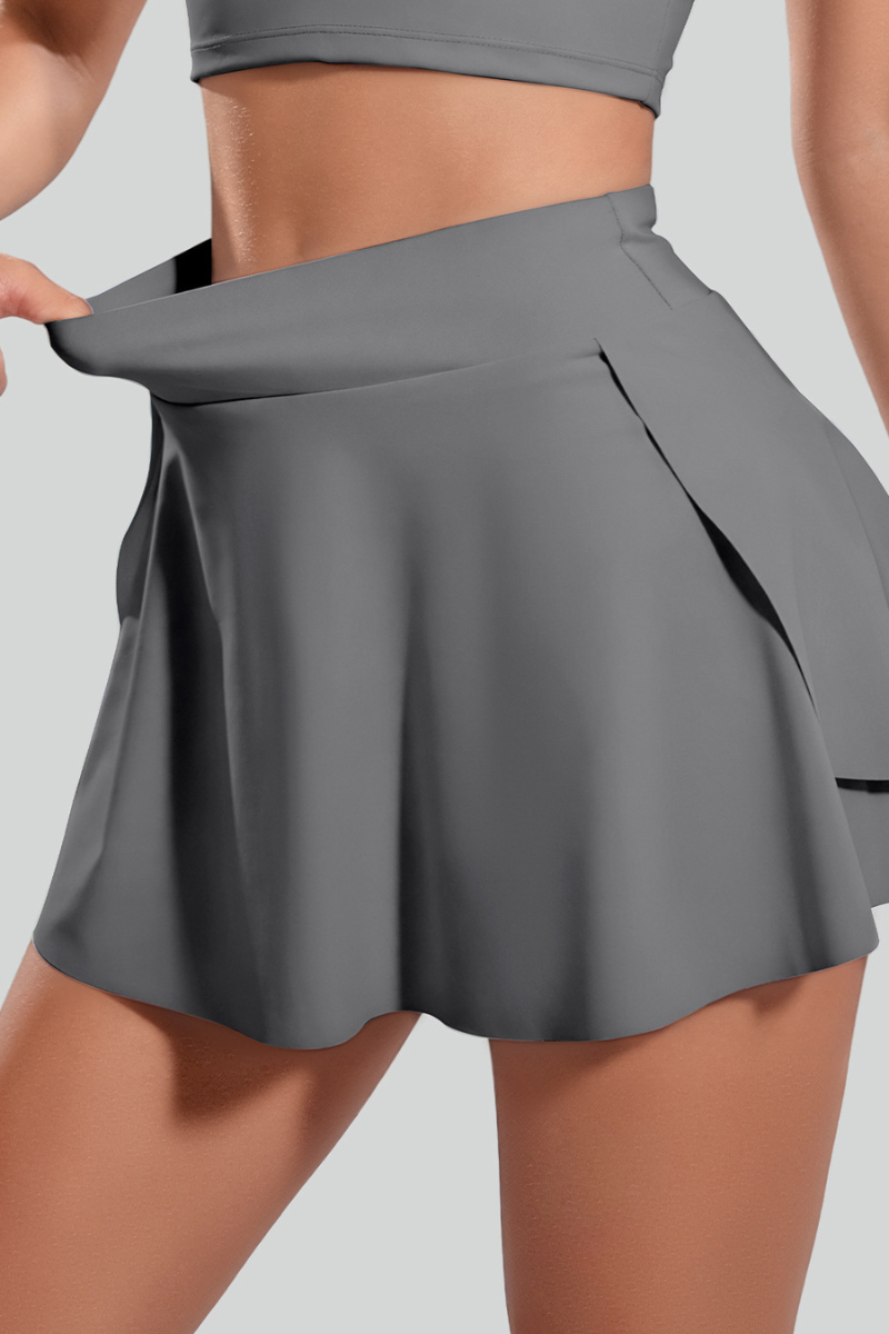 The Court Skort — Stone Grey