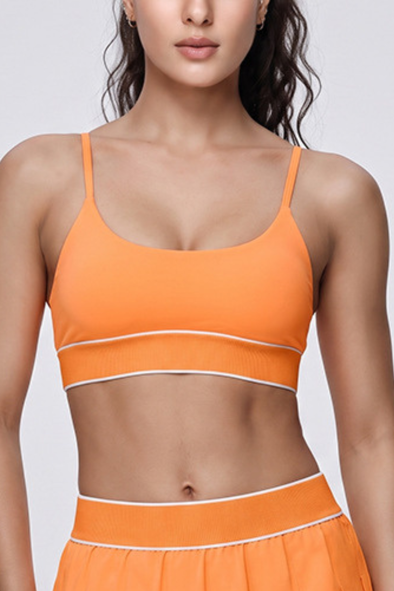 The Court Rib Bra — Tangerine