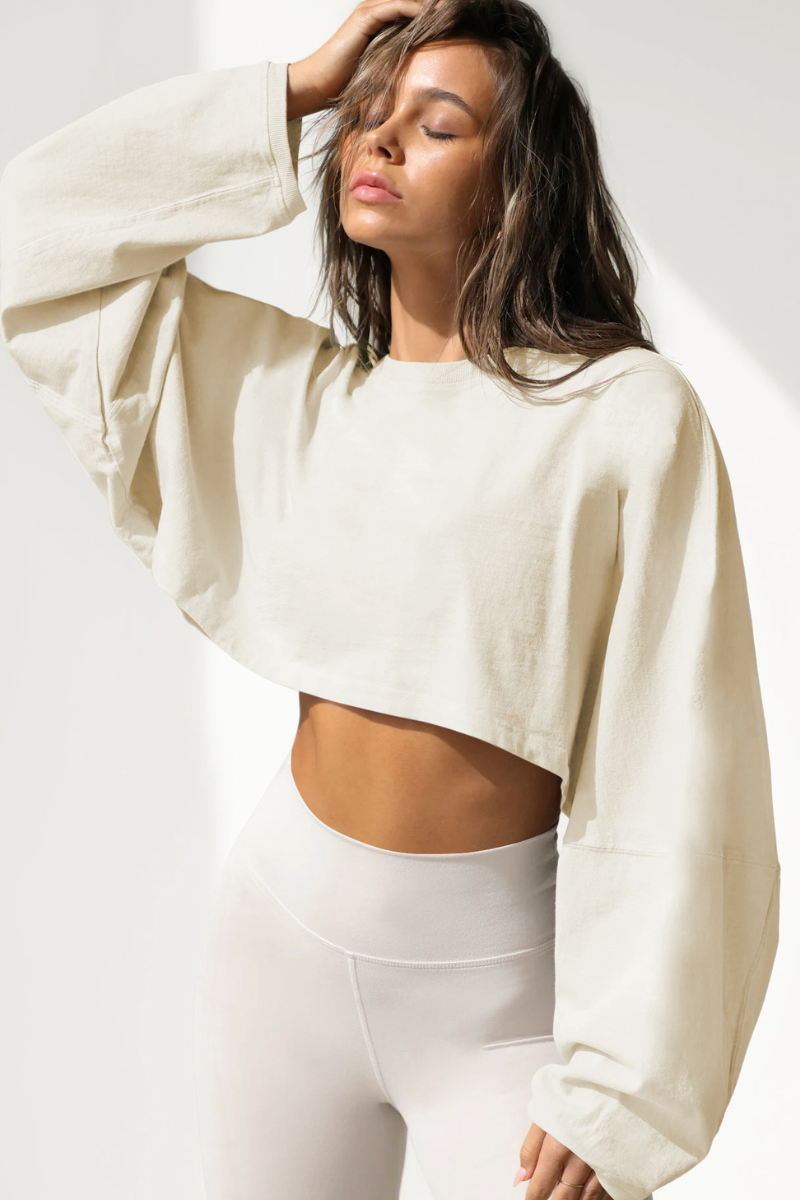 The Studio Layer Long Sleeve Cropped — AVLETICA