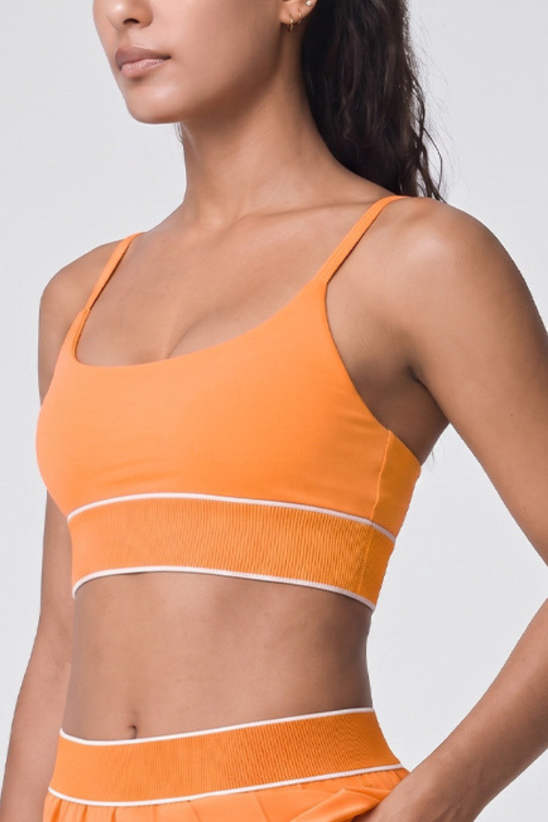 The Court Rib Bra — Tangerine