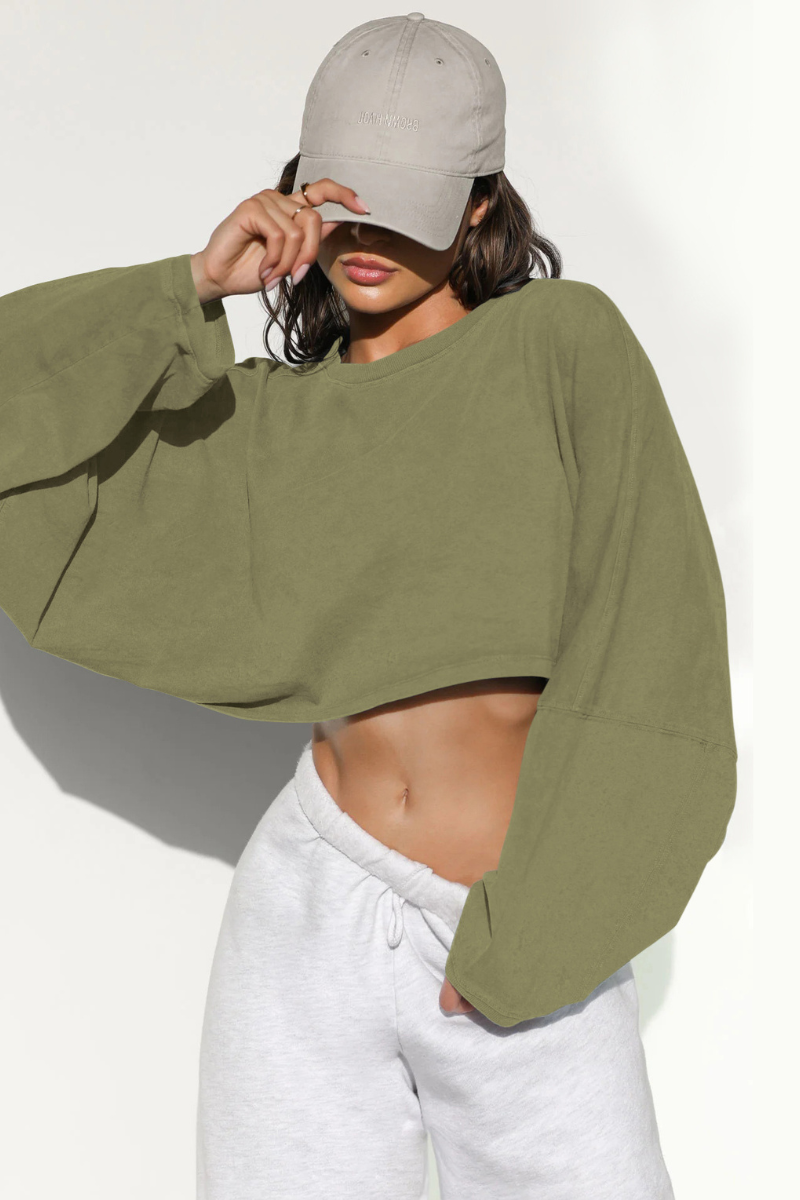 The Studio Layer Long Sleeve Cropped — AVLETICA