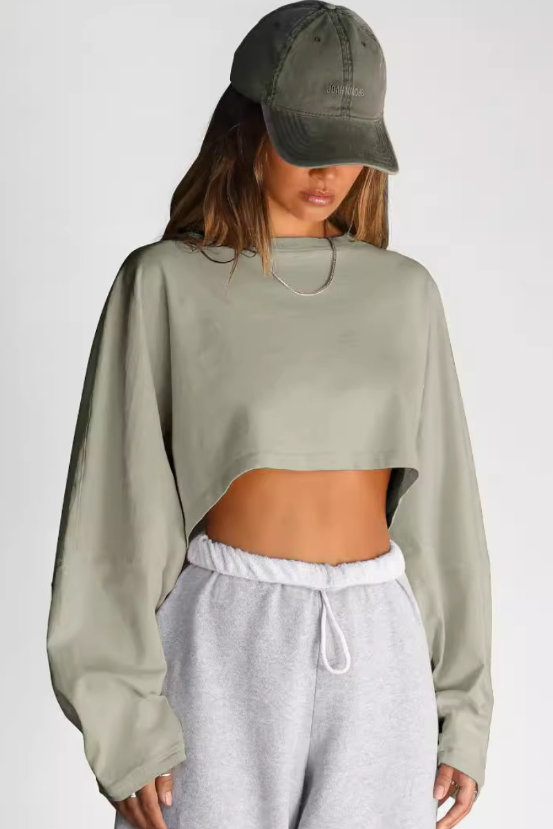 The Studio Layer Long Sleeve Cropped — AVLETICA