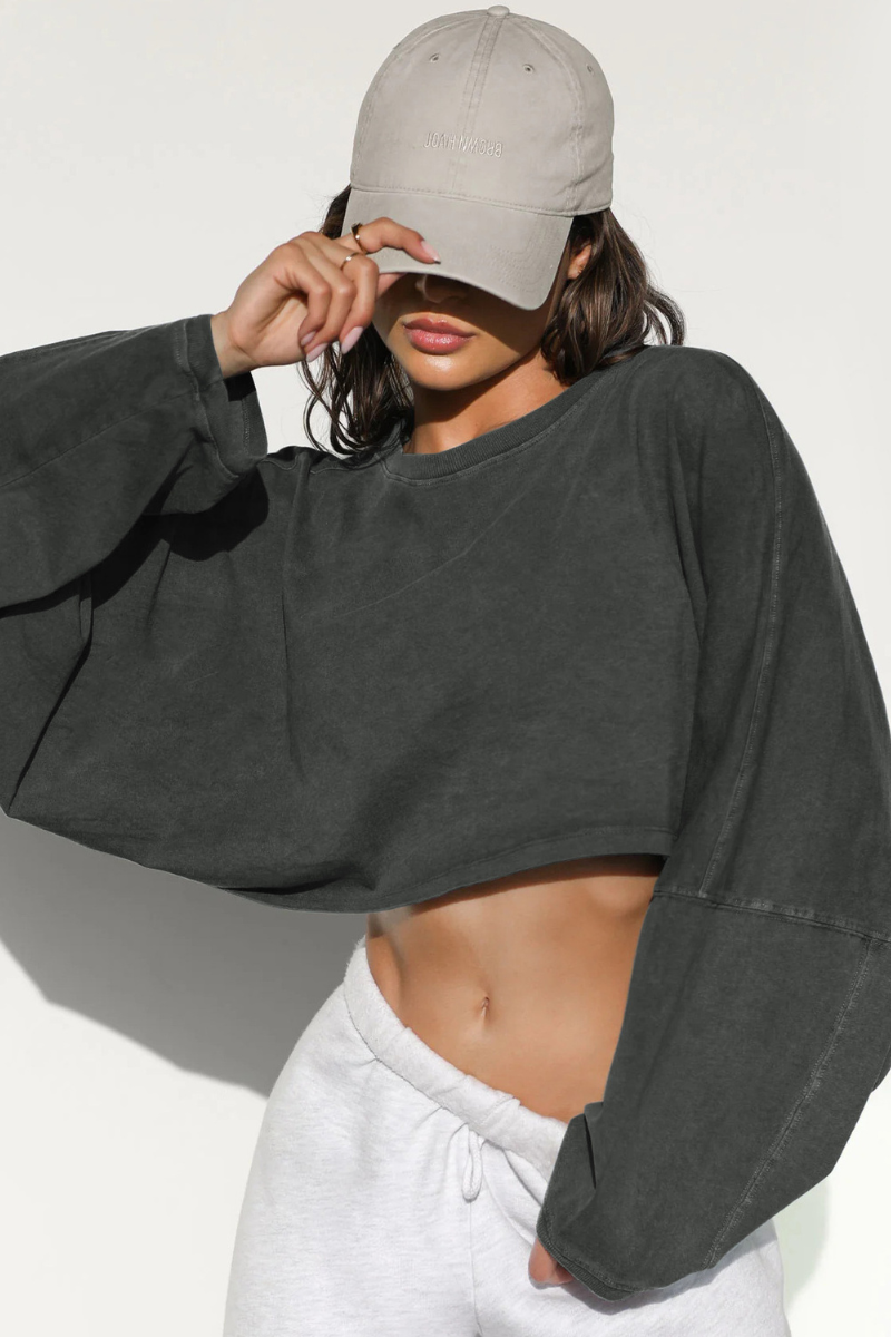 The Studio Layer Long Sleeve Cropped — AVLETICA