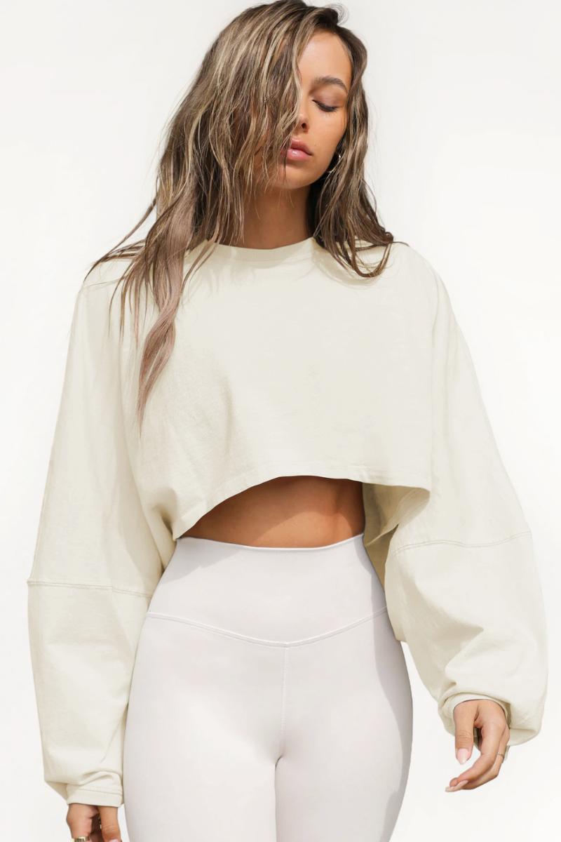 The Studio Layer Long Sleeve Cropped — AVLETICA