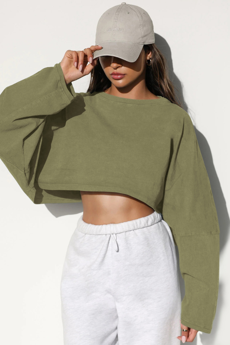 The Studio Layer Long Sleeve Cropped — AVLETICA