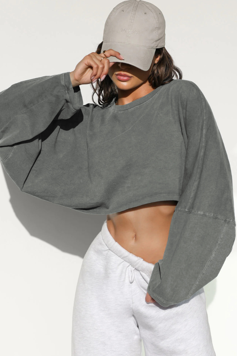 The Studio Layer Long Sleeve Cropped — AVLETICA